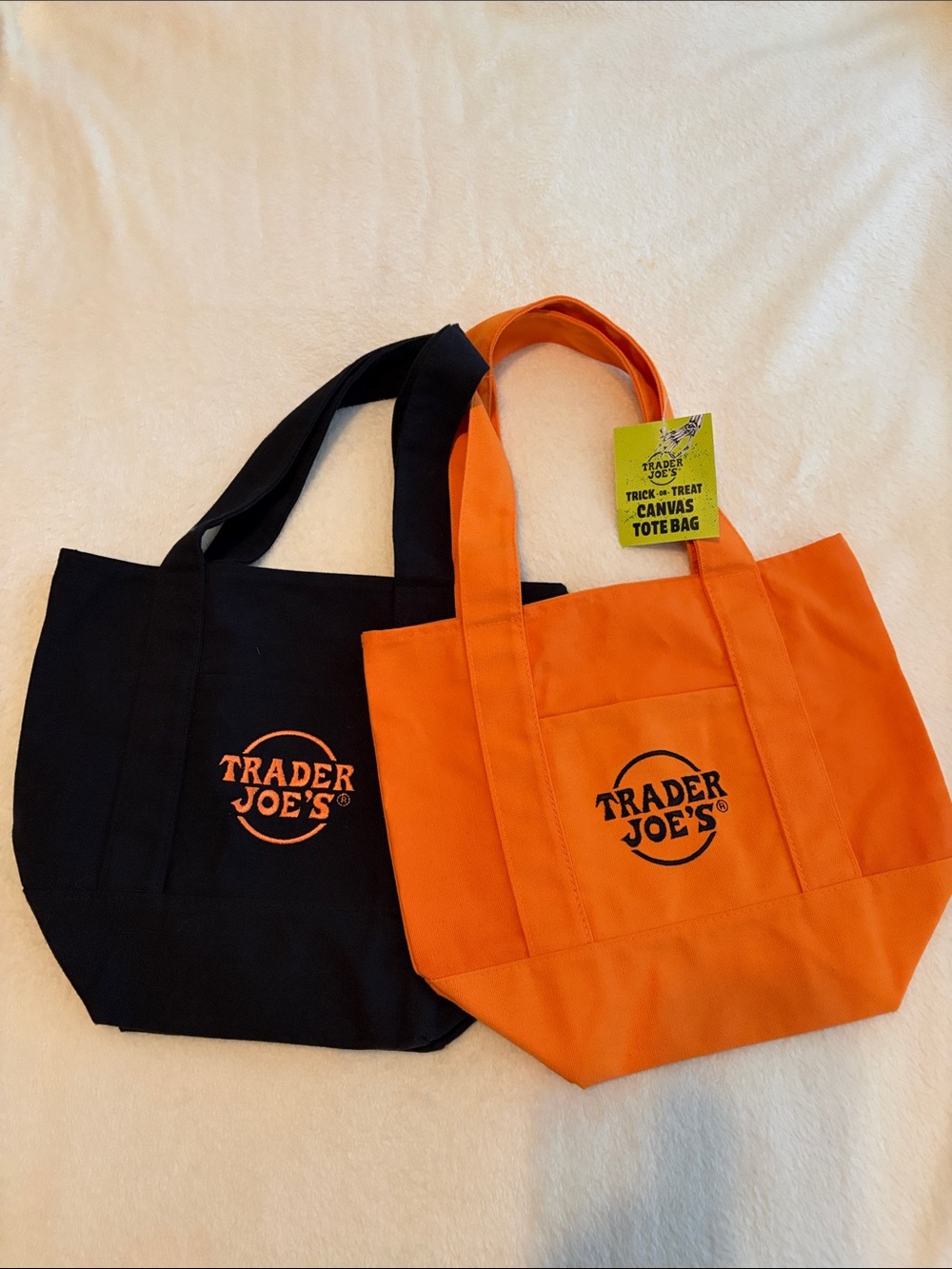 Trader Joe's Canvas Tote Bag — Orange or Black